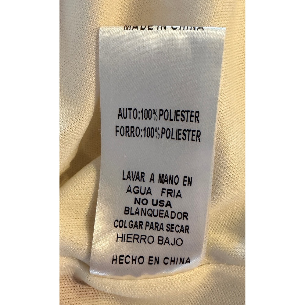 Sadie &‎ Sage Floral Faux Wrap Mini Dress Orange Pink Daisy Ruffle Hem Large - Picture 6 of 7